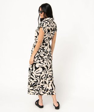 Robe chemise imprimée à manches courtes femme vue3 - GEMO(FEMME PAP) - GEMO