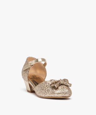 Babies fille à talon dessus pailleté avec nœud décoratif vue2 - GEMO (ENFANT) - GEMO