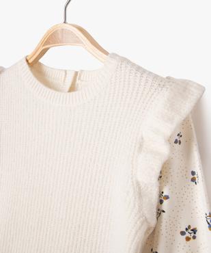 Pull 2 en 1 avec manches tee-shirt bébé fille vue2 - GEMO(BEBE DEBT) - GEMO