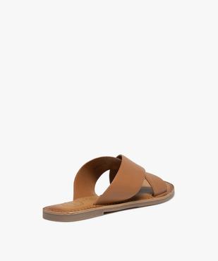 Mules femme à talon plat et larges brides croisées  vue4 - TANEO - GEMO
