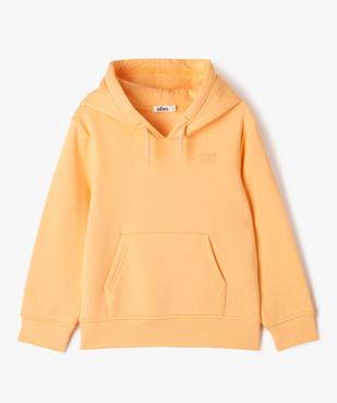 Sweat à capuche et poche kangourou uni garçon vue10 - GEMO (ENFANT) - GEMO