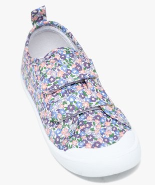 Baskets fille en toile fleurie avec double scratch vue5 - GEMO (ENFANT) - GEMO