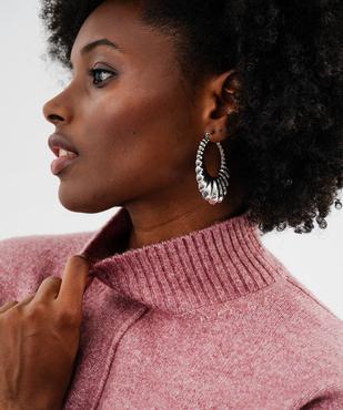 Pull à col cheminée coupe loose femme vue2 - GEMO(FEMME PAP) - GEMO