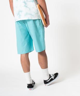Bermuda en toile à taille élastique homme vue3 - GEMO (HOMME) - GEMO
