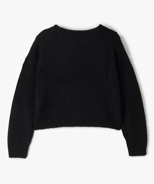 Gilet fille court et ample en grosse maille torsadée vue3 - GEMO (JUNIOR) - GEMO