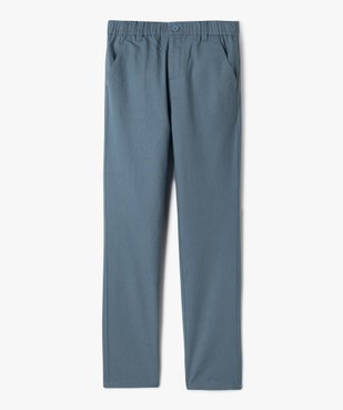 Pantalon coupe regular avec taille élastique garçon vue1 - GEMO (JUNIOR) - GEMO