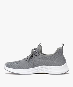 Baskets homme unies en mesh à col élastique et souple  vue3 - BOTTESINI - GEMO