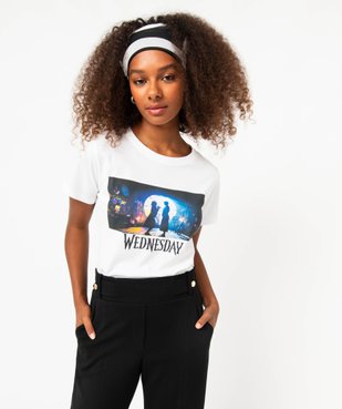 Tee-shirt à manches courtes avec motif femme - Wednesday vue2 - WEDNESDAY - GEMO