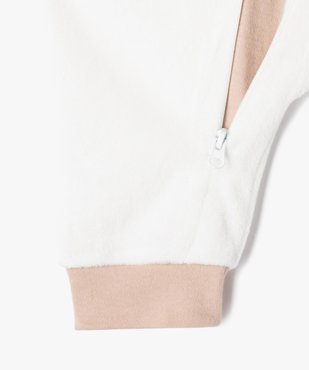 Pyjama en velours avec ouverture zippée devant bébé - Petit Béguin  vue3 - PETIT BEGUIN - GEMO