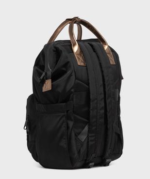 Sac à dos spécial ordinateur avec touches métallisées femme vue2 - GEMO (ACCESS) - GEMO