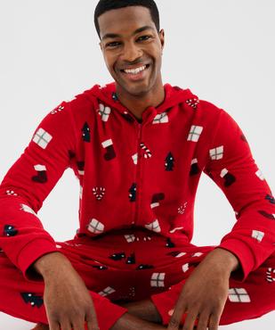 Combinaison pyjama polaire Noël homme vue1 - GEMO(HOMWR HOM) - GEMO