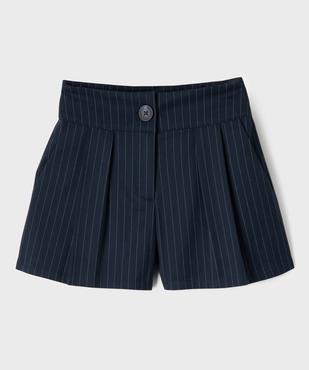 Short ample à rayures tennis fille vue1 - GEMO (JUNIOR) - GEMO