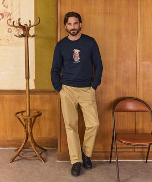 Pantalon chino en twill de coton uni homme - LuluCastagnette vue4 - LULUCASTAGNETTE - GEMO