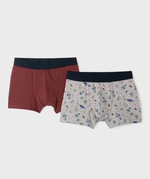 Boxers en coton stretch uni et motifs de l’espace garçon (lot de 2) vue1 - GEMO 4G GARCON - GEMO