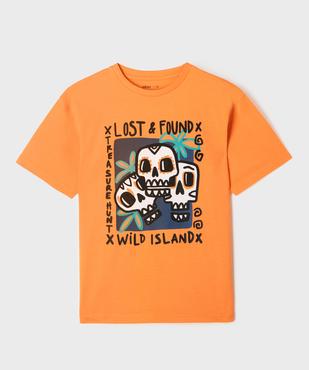 Tee-shirt manches courtes avec motif garçon vue1 - GEMO (JUNIOR) - GEMO