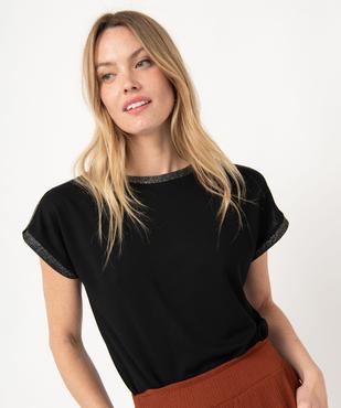 Tee-shirt loose à manches coures pailletées femme vue1 - GEMO(FEMME PAP) - GEMO