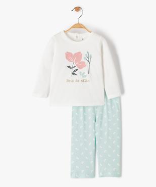 Pyjama bébé fille en jersey avec motifs fleuris vue1 - GEMO(BB COUCHE) - GEMO