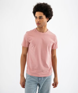 Tee-shirt à manches courtes et col rond homme vue2 - GEMO 4G HOMME - GEMO