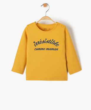 Tee-shirt bébé fille manches longues avec motifs et inscriptions vue1 - GEMO 4G BEBE - GEMO