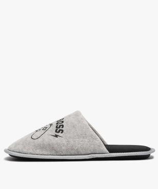 Chaussons homme mules en velours spécial gamer vue3 - GEMO(HOMWR HOM) - GEMO