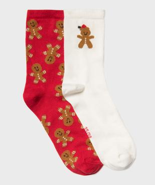 Chaussettes motifs bonhommes en pain d’épices fille (lot de 2) vue1 - GEMO (ENFANT) - GEMO