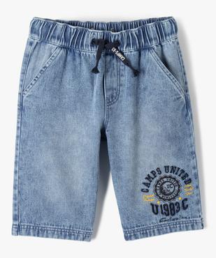 Bermuda garçon en denim avec ceinture élastique - Camps United vue2 - CAMPS UNITED - GEMO