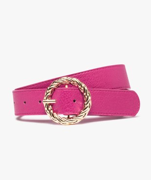 Ceinture en matière grainée avec boucle ronde femme vue1 - GEMO (ACCESS) - GEMO