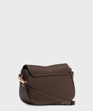 Sac besace en matière grainée femme - Bestini vue2 - BESTINI - GEMO