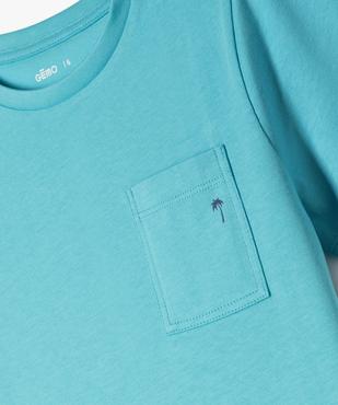 Tee-shirt manches courtes avec poche poitrine imprimée garçon vue3 - GEMO (ENFANT) - GEMO