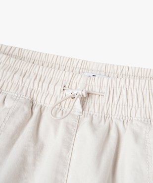 Pantalon cargo à coupe straight en toile de coton fille vue2 - GEMO (JUNIOR) - GEMO