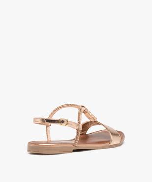 Sandales femme scintillantes avec bride à strass vue4 - GEMO (CASUAL) - GEMO