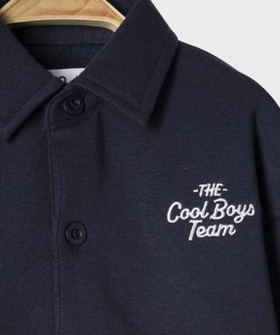 Sweat à col chemise bébé garçon vue2 - GEMO 4G BEBE - GEMO