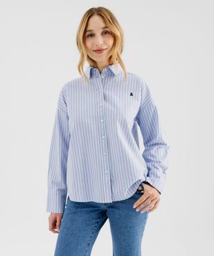 Chemise rayée en coton femme - LuluCastagnette vue1 - LULU CASTAGNETTE GEMO FOR GOOD - GEMO