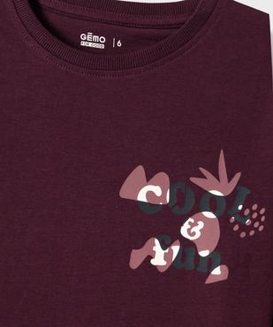 Tee-shirt manches longues avec motif poitrine et dos garçon vue2 - GEMO 4G GARCON - GEMO