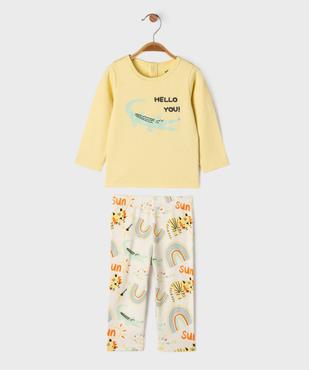 Pyjama 2 pièces en coton à motif animaux sauvages bébé vue5 - GEMO 4G BEBE - GEMO
