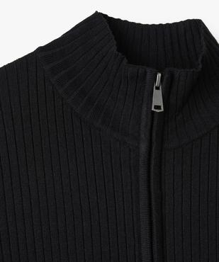 Gilet fille zippé et côtelé à col cheminée vue2 - GEMO (JUNIOR) - GEMO