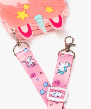 Sac pochette motif licorne avec bandoulière amovible fille vue3 - GEMO (ENFANT) - GEMO