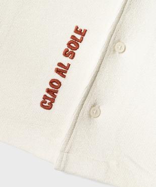 Chemise en maille avec col cubain garçon vue2 - GEMO (ENFANT) - GEMO