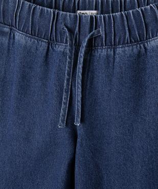 Jean large avec taille élastique ajustable fille vue2 - GEMO (JUNIOR) - GEMO