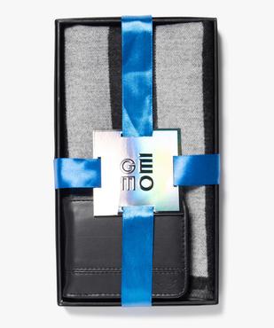 Coffret cadeau homme : écharpe et portefeuille vue1 - GEMO (ACCESS) - GEMO