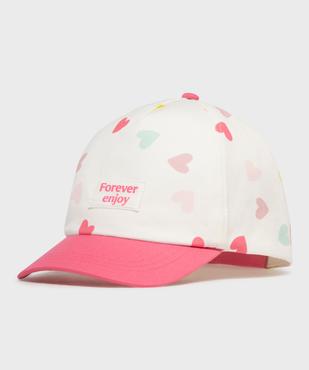 Casquette à motifs coeurs fille vue1 - GEMO 4G FILLE - GEMO