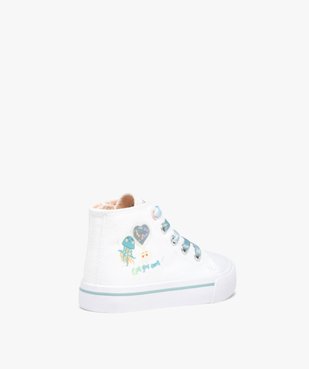 Baskets fille montantes en toile thème océan vue4 - GEMO 4G FILLE - GEMO