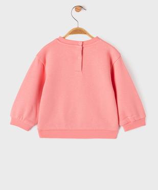 Sweat molletonné bébé fille avec motifs et message vue3 - GEMO 4G BEBE - GEMO