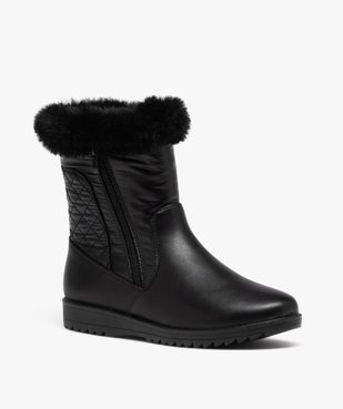 Boots femme confort à col fourré avec effet matelassé vue2 - GEMO (CONFORT) - GEMO