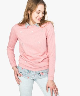 Sweat pailleté avec strass vue1 - GEMO(FEMME PAP) - GEMO