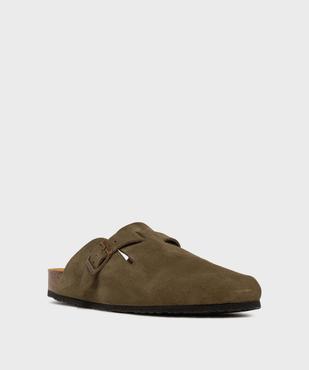 Sabot dessus cuir avec bride ajustable homme - Tanéo vue2 - TANEO GEMO FOR GOOD - GEMO