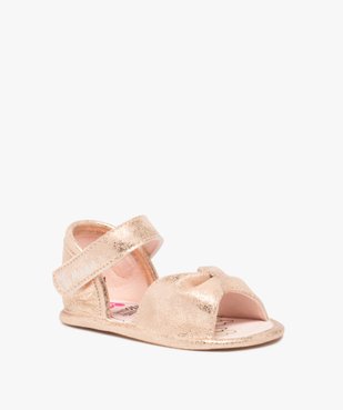 Sandales de naissance bébé fille métallisées - Minnie vue2 - MINNIE - GEMO