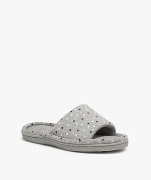 Chaussons femme mules plates en jersey imprimé vue2 - GEMO(HOMWR FEM) - GEMO