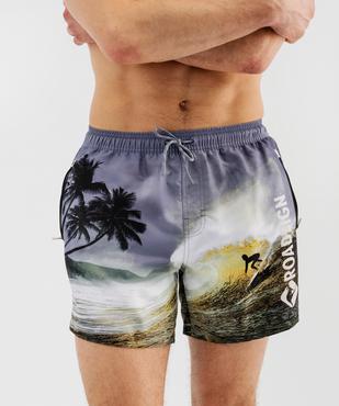 Short de bain imprimé surf homme - Roadsign vue2 - ROADSIGN GEMO FOR GOOD D - GEMO