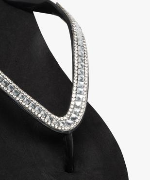 Tongs compensées à brides strass femme  vue6 - GEMO (PLAGE) - GEMO